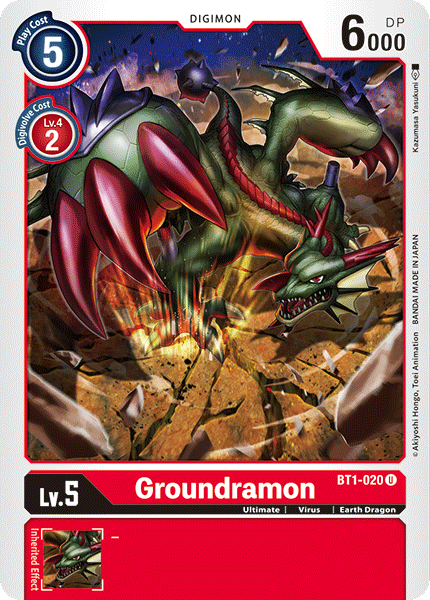 Groundramon [BT1-020] [Release Special Booster Ver.1.0] | Cracking-Singles