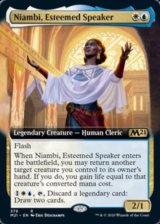 Niambi, Esteemed Speaker (Extended Art) [Core Set 2021] | Cracking-Singles