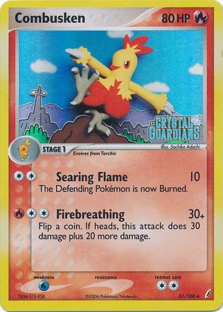 Combusken (31/100) (Stamped) [EX: Crystal Guardians] | Cracking-Singles