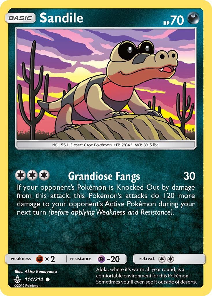 Sandile (114/214) [Sun & Moon: Unbroken Bonds] | Cracking-Singles