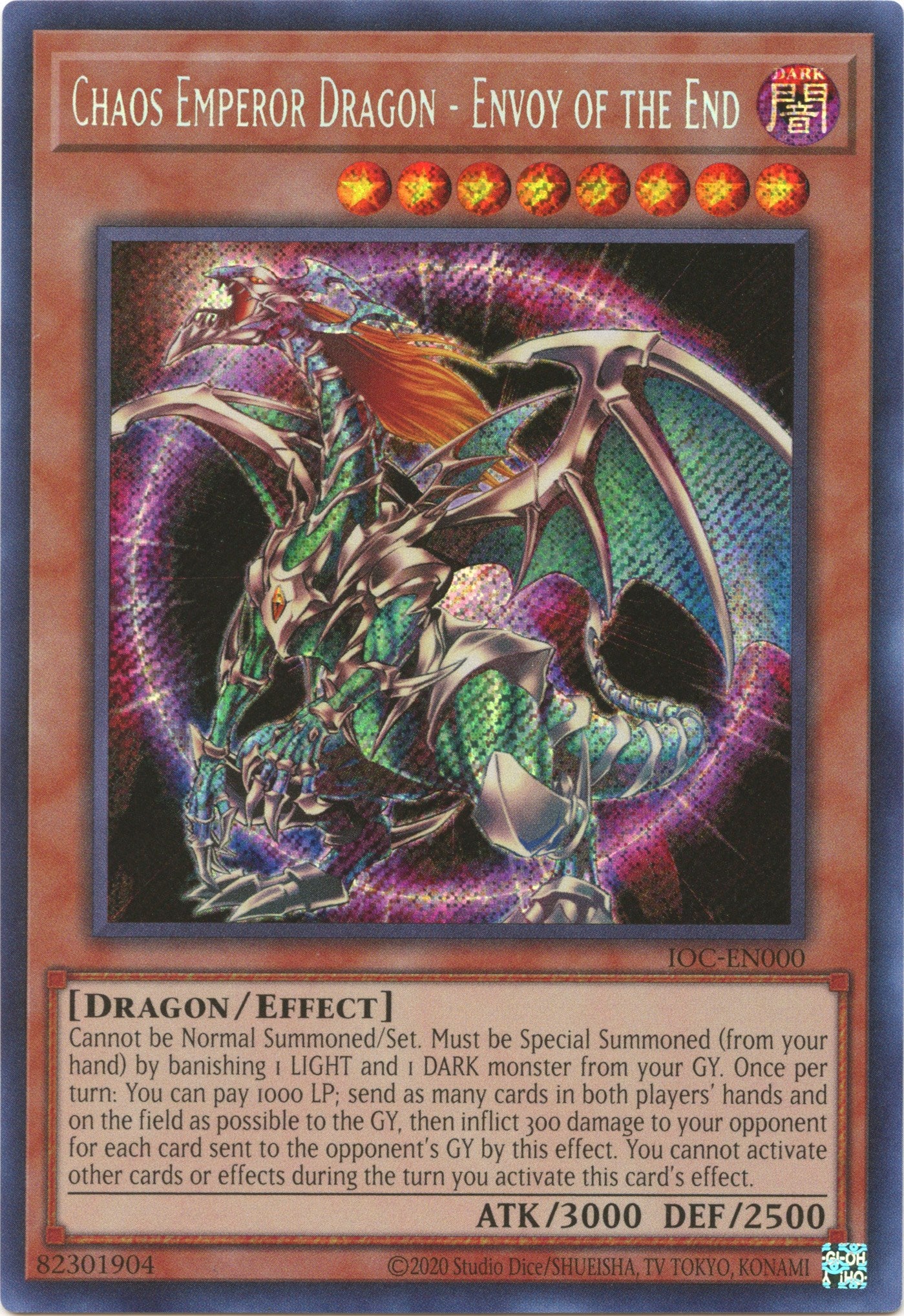 Chaos Emperor Dragon - Envoy of the End (25th Anniversary) [IOC-EN000] Secret Rare | Cracking-Singles