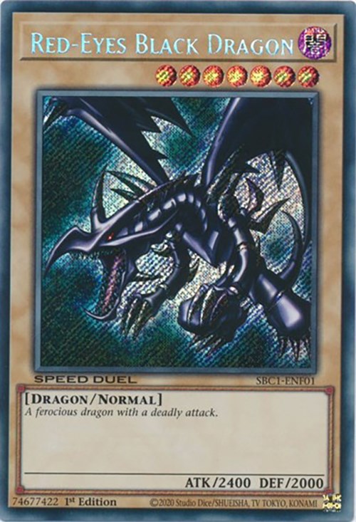 Red-Eyes Black Dragon [SBC1-ENF01] Secret Rare | Cracking-Singles