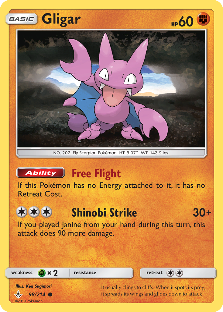 Gligar (98/214) [Sun & Moon: Unbroken Bonds] | Cracking-Singles