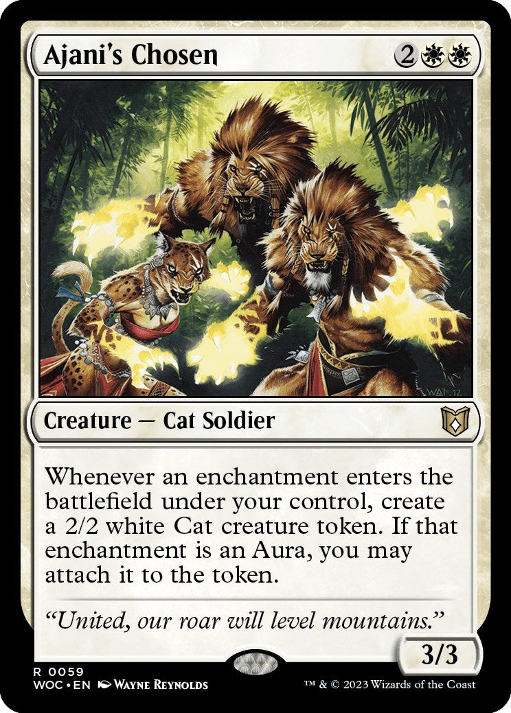 Ajani's Chosen [Wilds of Eldraine Commander] | Cracking-Singles