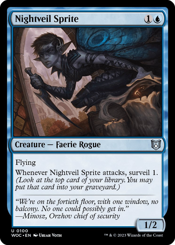 Nightveil Sprite [Wilds of Eldraine Commander] | Cracking-Singles