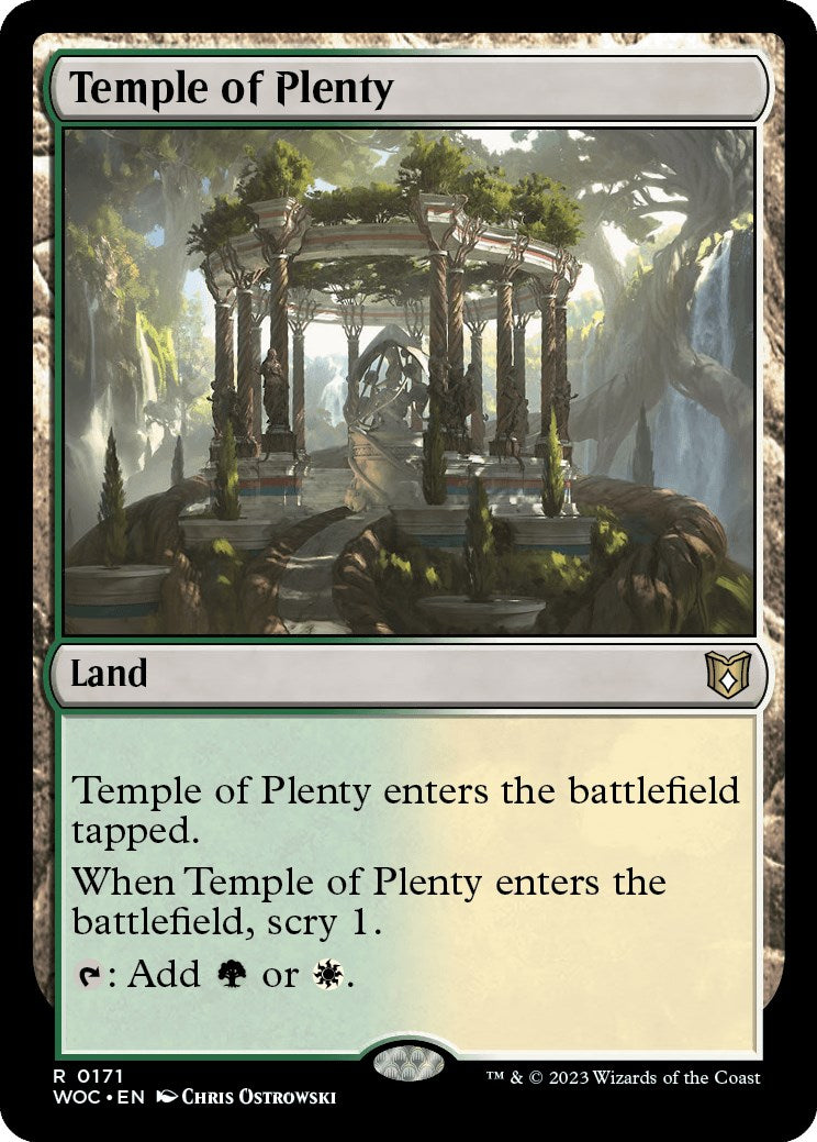 Temple of Plenty [Wilds of Eldraine Commander] | Cracking-Singles