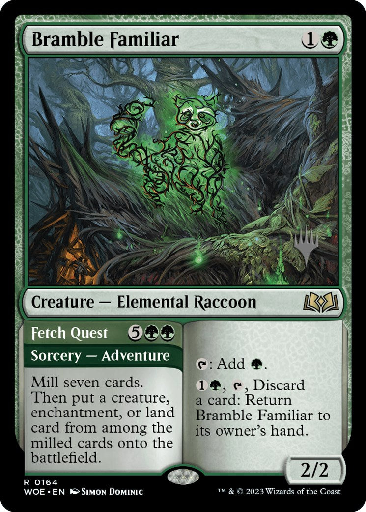 Bramble Familiar // Fetch Quest (Promo Pack) [Wilds of Eldraine Promos] | Cracking-Singles