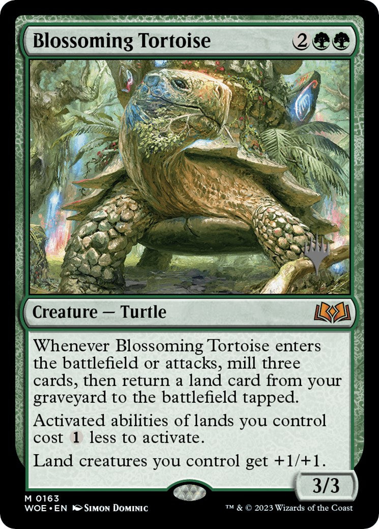 Blossoming Tortoise (Promo Pack) [Wilds of Eldraine Promos] | Cracking-Singles