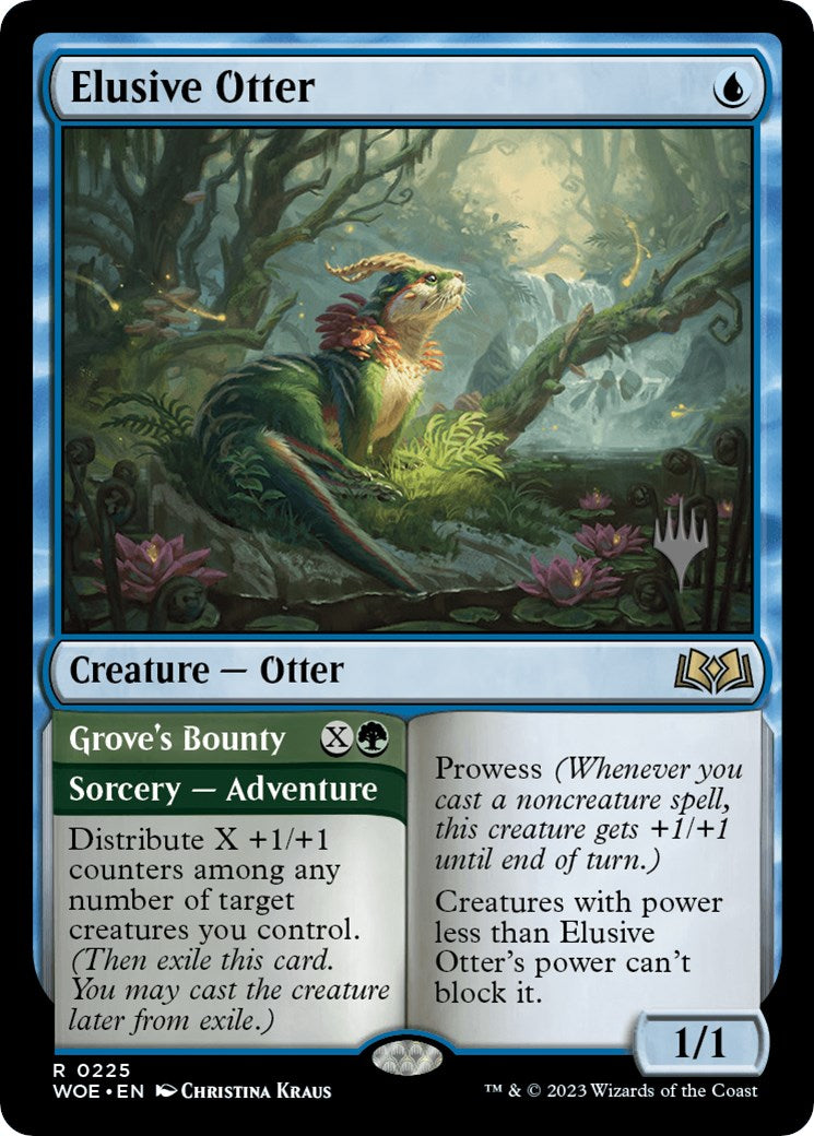 Elusive Otter // Grove's Bounty (Promo Pack) [Wilds of Eldraine Promos] | Cracking-Singles