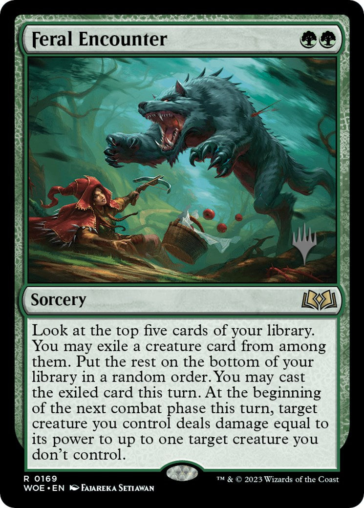 Feral Encounter (Promo Pack) [Wilds of Eldraine Promos] | Cracking-Singles