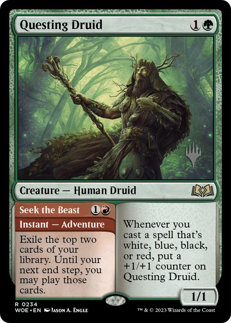 Questing Druid (Promo Pack) [Wilds of Eldraine Promos] | Cracking-Singles