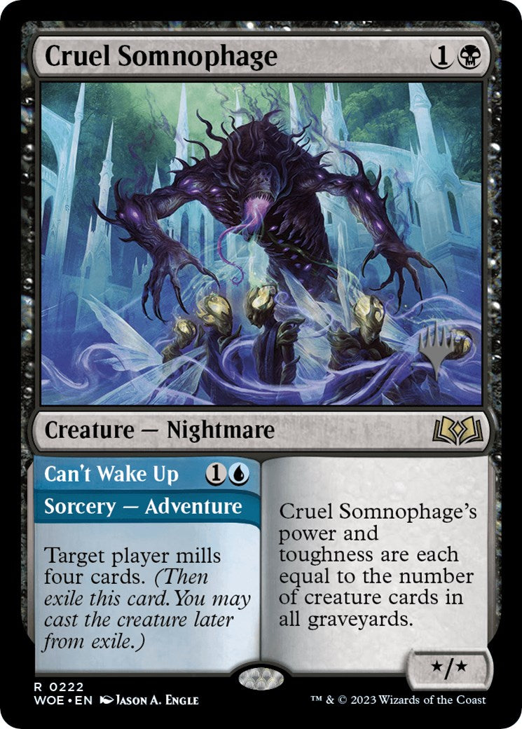 Cruel Somnophage // Can't Wake Up (Promo Pack) [Wilds of Eldraine Promos] | Cracking-Singles