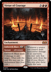 Virtue of Courage //Embereth Blaze (Promo Pack) [Wilds of Eldraine Promos] | Cracking-Singles