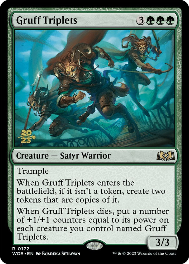 Gruff Triplets [Wilds of Eldraine Prerelease Promos] | Cracking-Singles