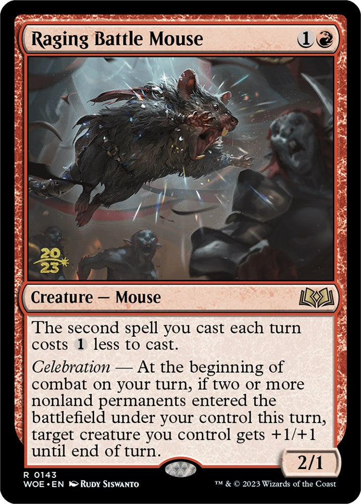 Raging Battle Mouse [Wilds of Eldraine Prerelease Promos] | Cracking-Singles