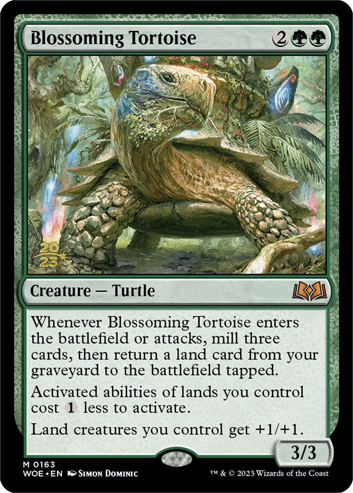 Blossoming Tortoise [Wilds of Eldraine Prerelease Promos] | Cracking-Singles