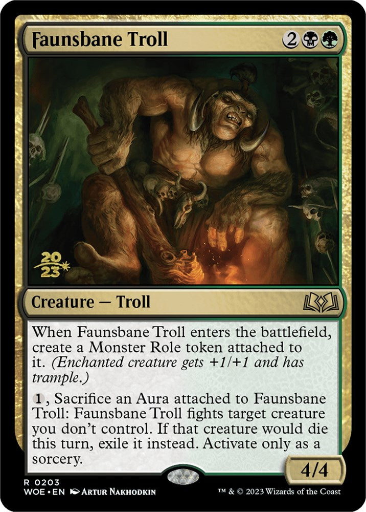 Faunsbane Troll [Wilds of Eldraine Prerelease Promos] | Cracking-Singles