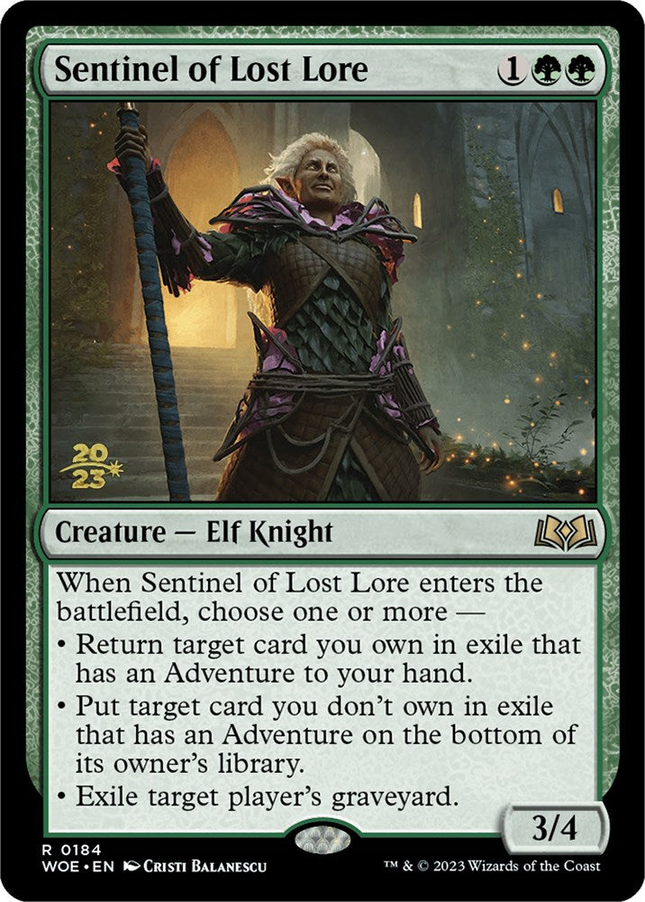 Sentinel of Lost Lore [Wilds of Eldraine Prerelease Promos] | Cracking-Singles