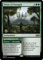 Virtue of Strength // Garenbrig Growth (Promo Pack) [Wilds of Eldraine Promos] | Cracking-Singles