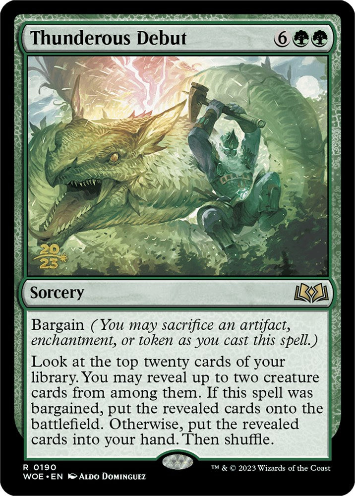 Thunderous Debut [Wilds of Eldraine Prerelease Promos] | Cracking-Singles