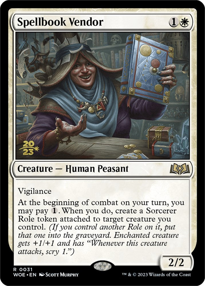 Spellbook Vendor [Wilds of Eldraine Prerelease Promos] | Cracking-Singles