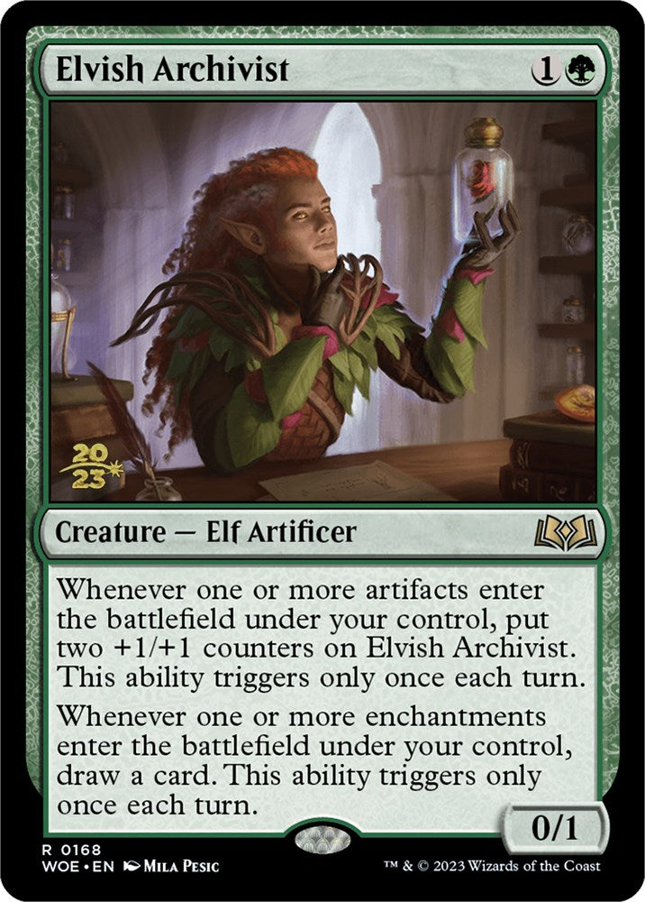 Elvish Archivist [Wilds of Eldraine Prerelease Promos] | Cracking-Singles