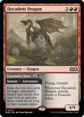 Decadent Dragon // Expensive Taste (Promo Pack) [Wilds of Eldraine Promos] | Cracking-Singles