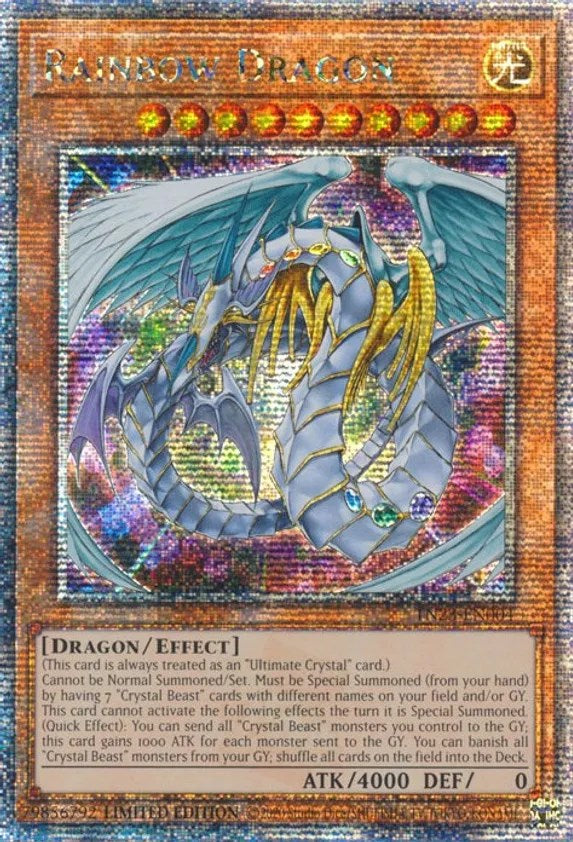 Rainbow Dragon [TN23-EN004] Quarter Century Secret Rare | Cracking-Singles