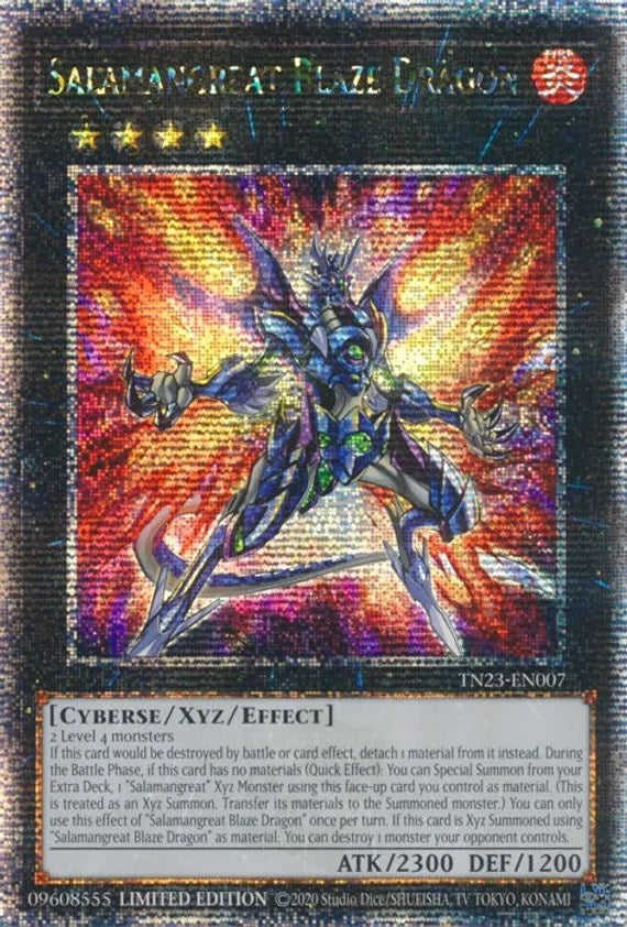 Salamangreat Blaze Dragon [TN23-EN007] Quarter Century Secret Rare | Cracking-Singles