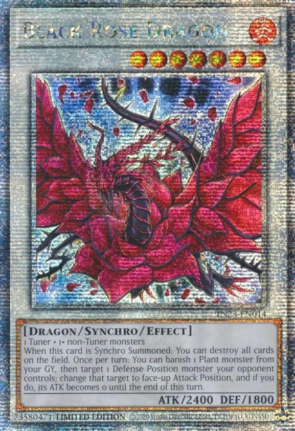 Black Rose Dragon [TN23-EN014] Quarter Century Secret Rare | Cracking-Singles