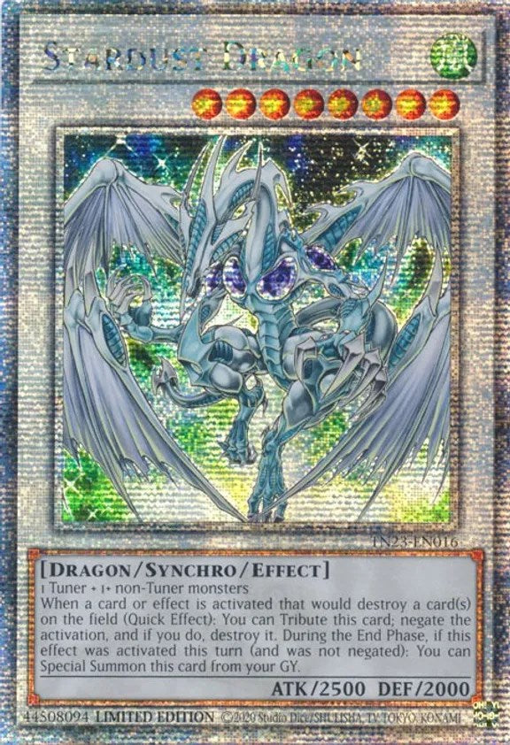 Stardust Dragon [TN23-EN016] Quarter Century Secret Rare | Cracking-Singles