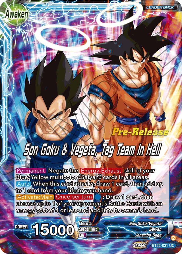 Son Goku // Son Goku & Vegeta, Tag Team in Hell (BT22-031) [Critical Blow Prerelease Promos] | Cracking-Singles