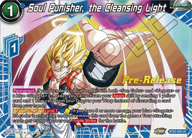 Soul Punisher, the Cleansing Light (BT22-035) [Critical Blow Prerelease Promos] | Cracking-Singles