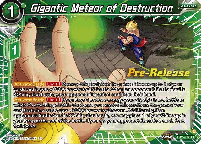 Gigantic Meteor of Destruction (BT22-060) [Critical Blow Prerelease Promos] | Cracking-Singles