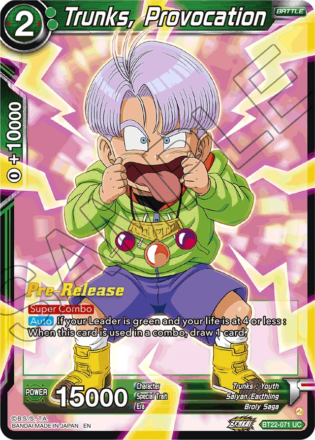 Trunks, Provocation (BT22-071) [Critical Blow Prerelease Promos] | Cracking-Singles