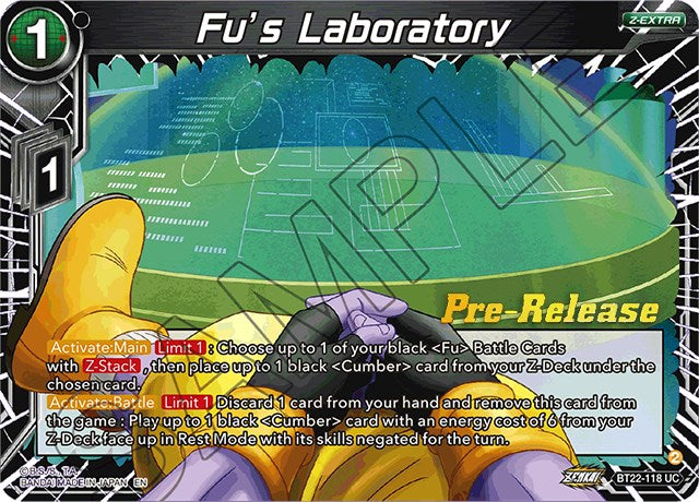 Fu's Laboratory (BT22-118) [Critical Blow Prerelease Promos] | Cracking-Singles