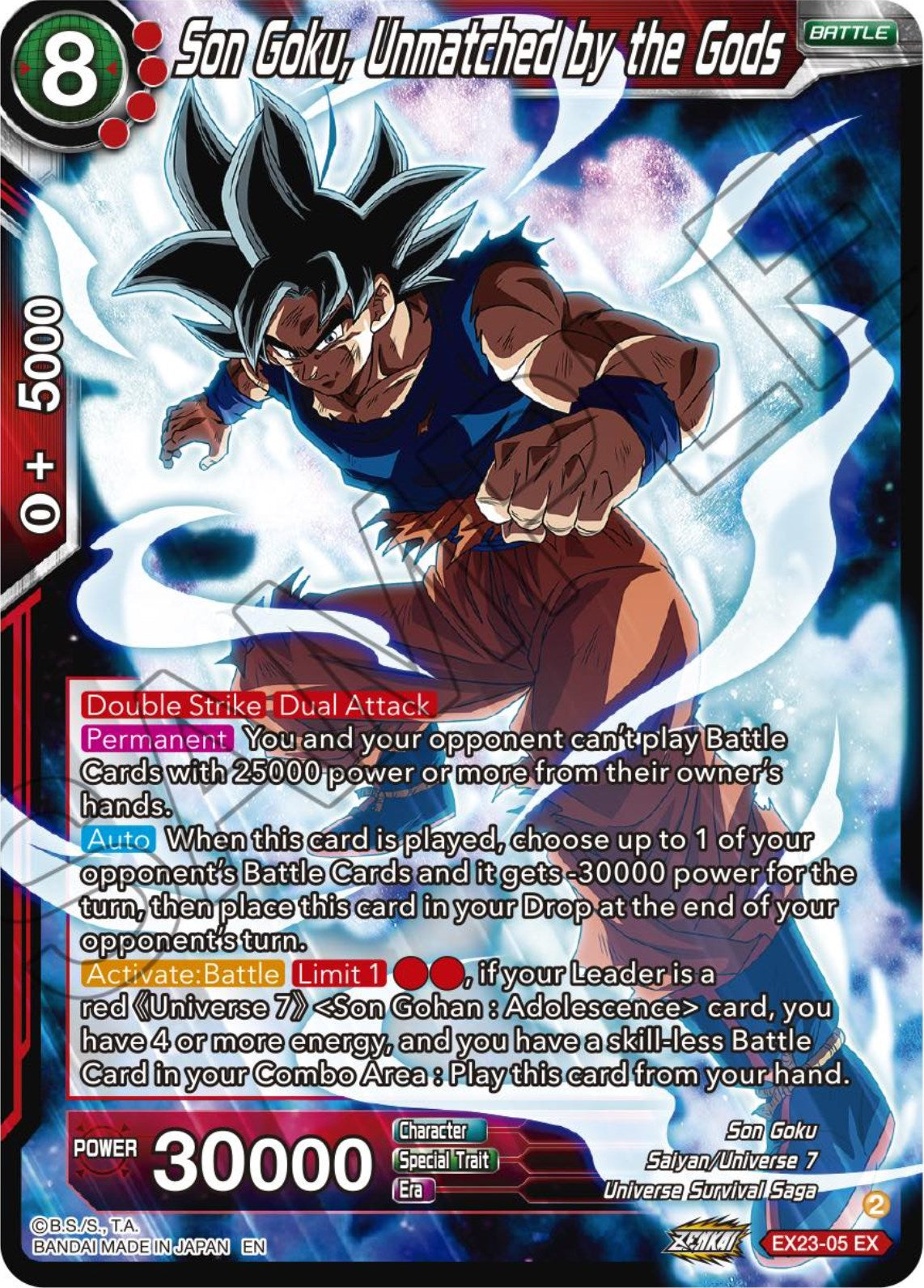 Son Goku, Unmatched by the Gods (EX23-05) [Premium Anniversary Box 2023] | Cracking-Singles