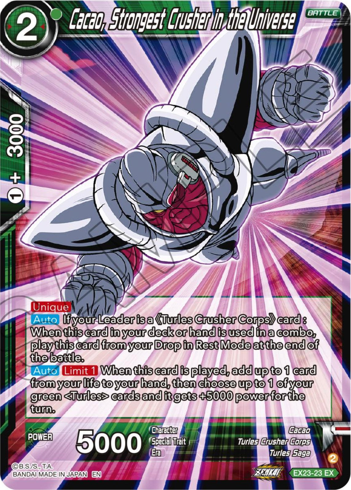 Cacao, Strongest Crusher in the Universe (EX23-23) [Premium Anniversary Box 2023] | Cracking-Singles