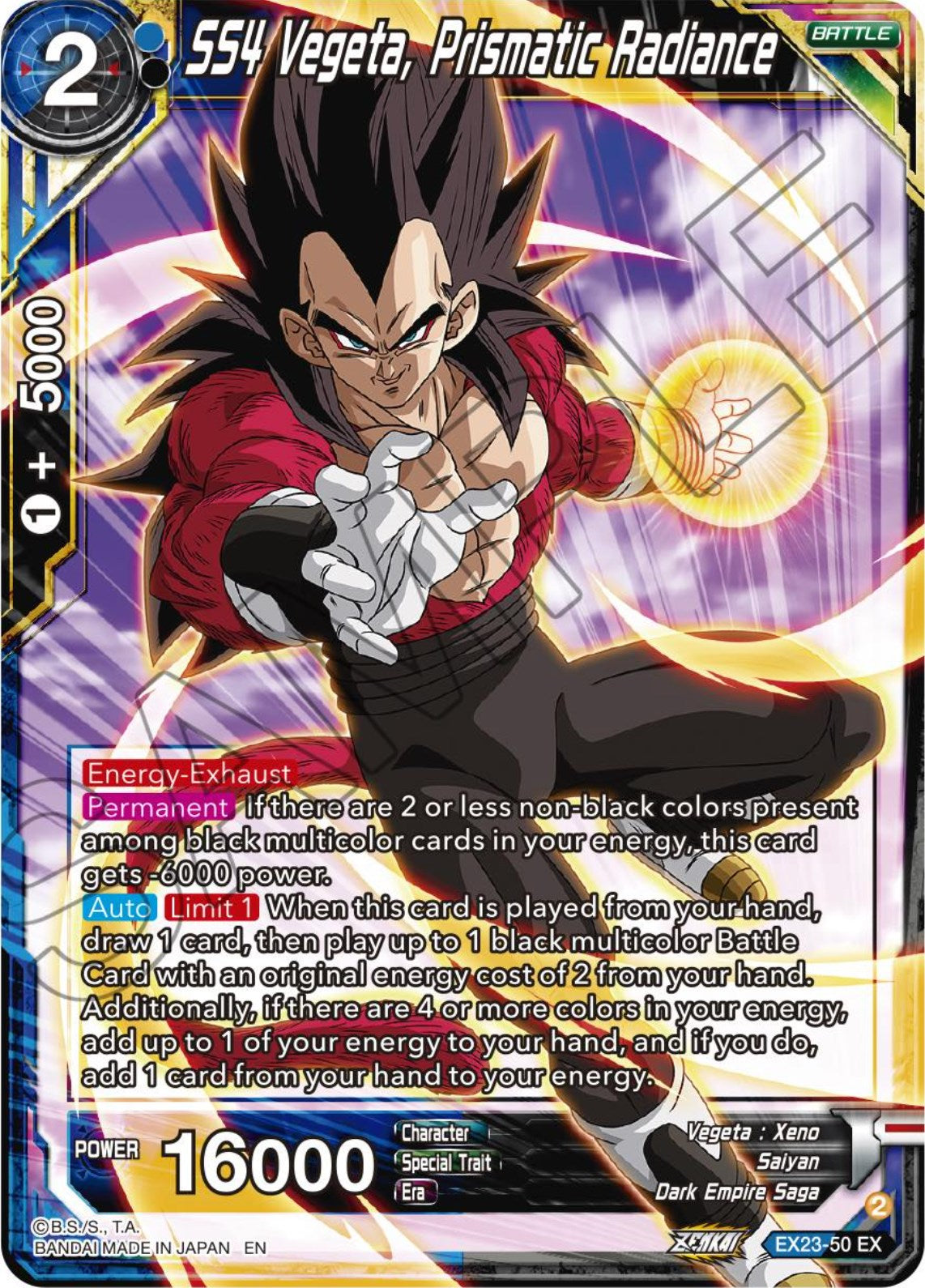 SS4 Vegeta, Prismatic Radiance (EX23-50) [Premium Anniversary Box 2023] | Cracking-Singles