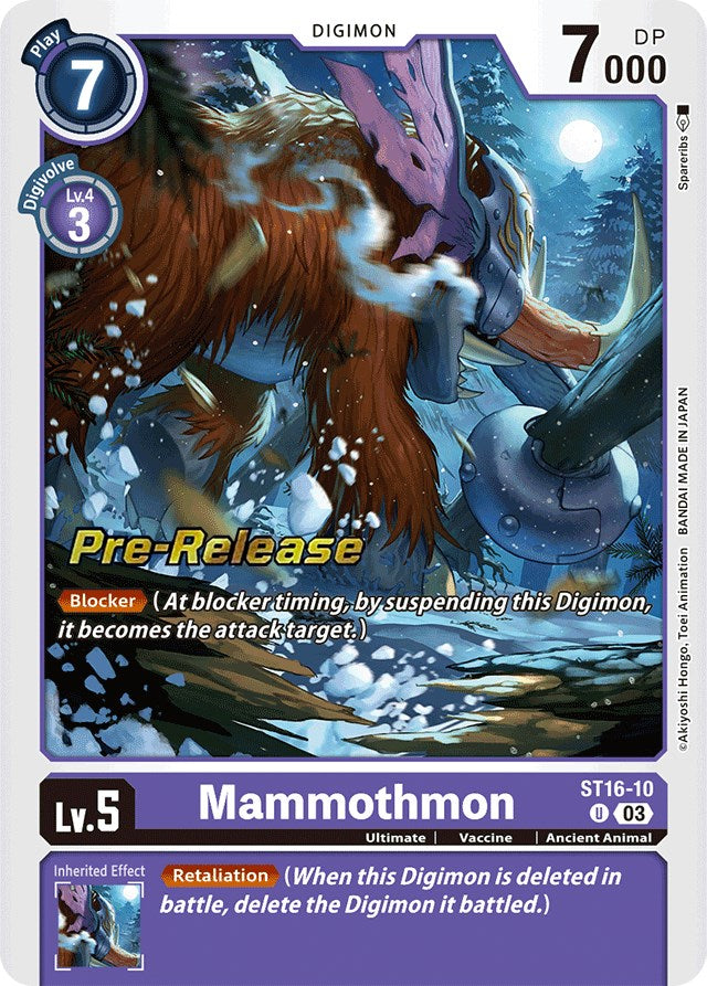 Mammothmon [ST16-10] [Starter Deck: Wolf of Friendship Pre-Release Cards] | Cracking-Singles