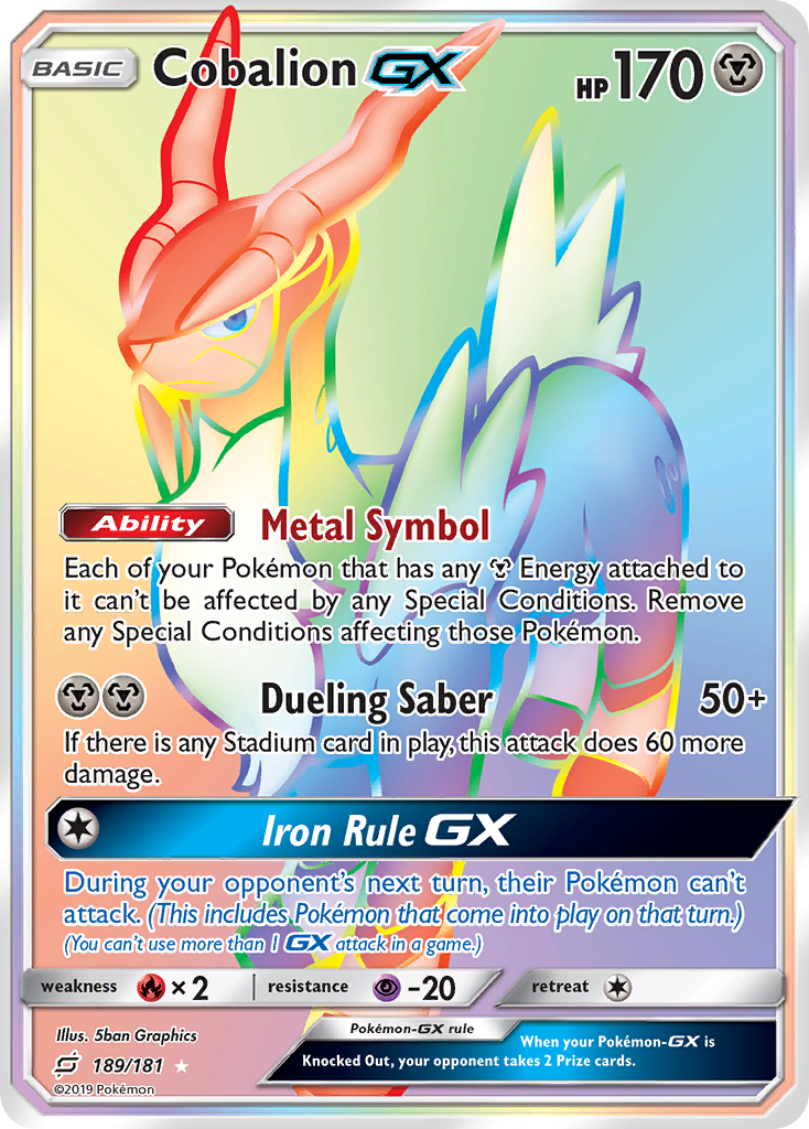 Cobalion GX (189/181) [Sun & Moon: Team Up] | Cracking-Singles