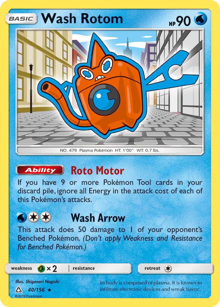 Wash Rotom (40/156) [Sun & Moon: Ultra Prism] | Cracking-Singles