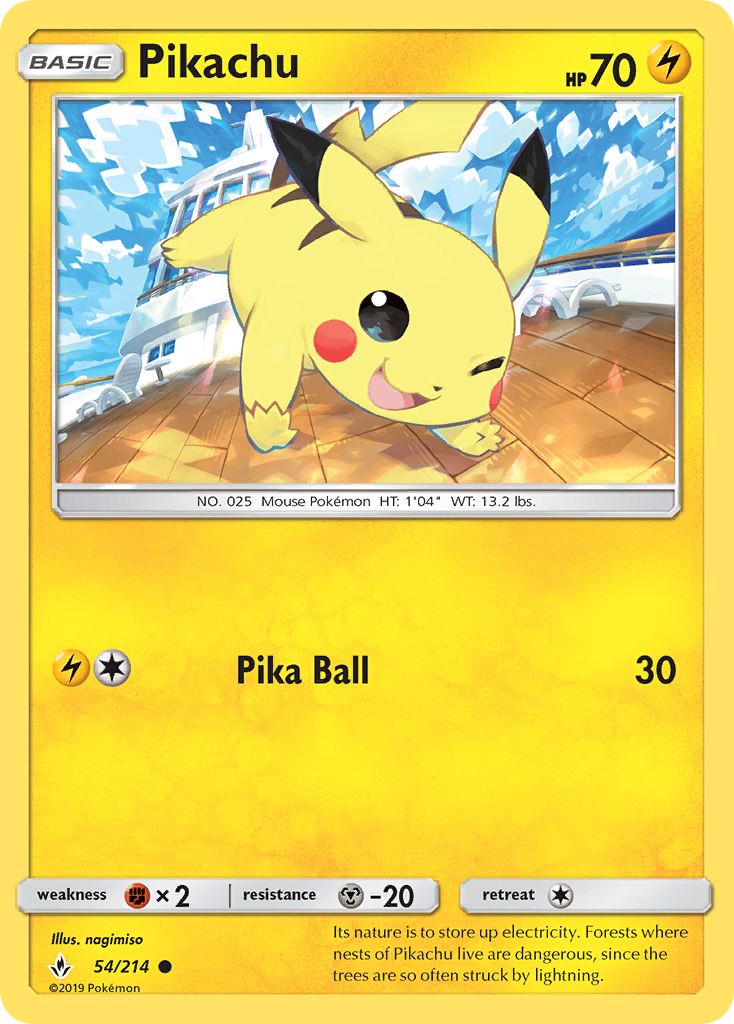 Pikachu (54/214) [Sun & Moon: Unbroken Bonds] | Cracking-Singles