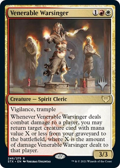 Venerable Warsinger (Promo Pack) [Strixhaven: School of Mages Promos] | Cracking-Singles