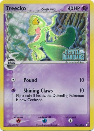 Treecko (68/100) (Delta Species) (Stamped) [EX: Crystal Guardians] | Cracking-Singles