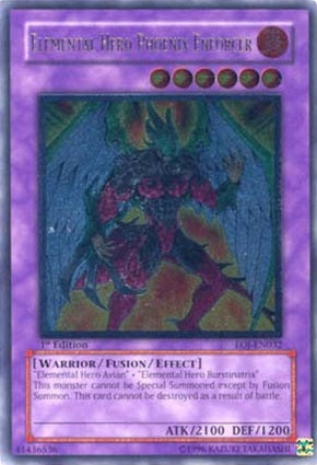 Elemental Hero Phoenix Enforcer [EOJ-EN032] Ultimate Rare | Cracking-Singles