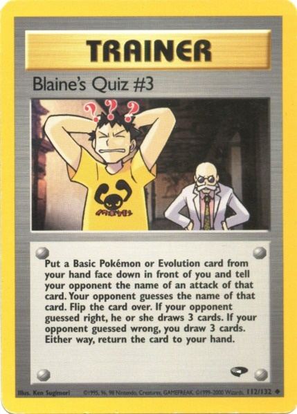 Blaine's Quiz #3 (112/132) [Gym Challenge Unlimited] | Cracking-Singles