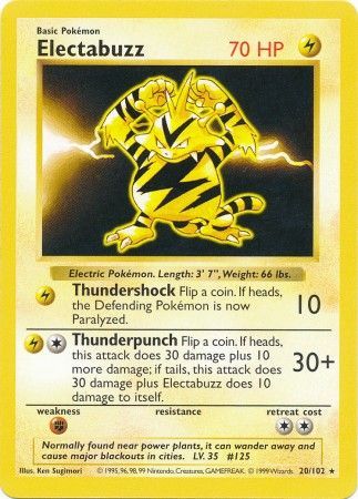 Electabuzz (20/102) [Base Set Shadowless Unlimited] | Cracking-Singles