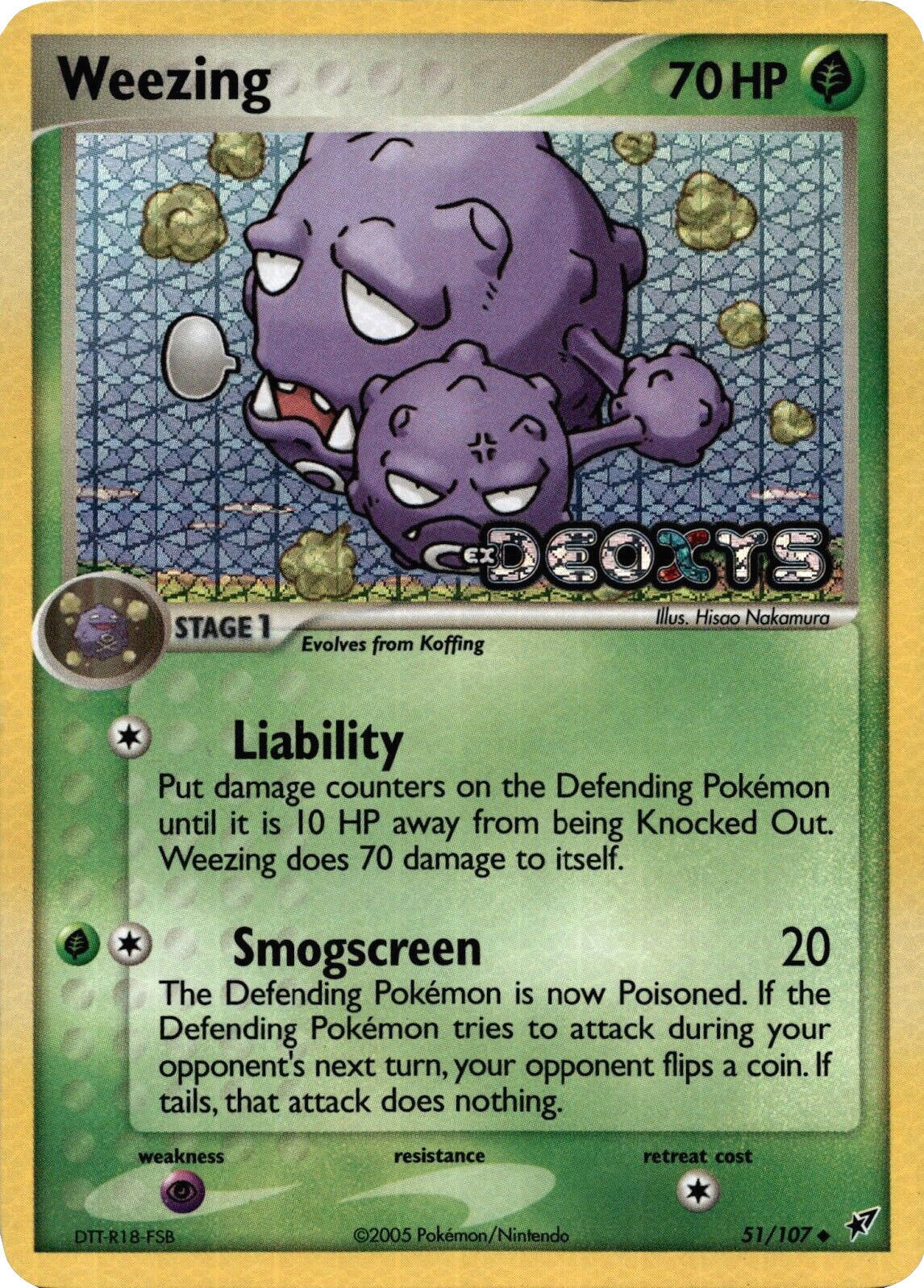 Weezing (51/107) (Stamped) [EX: Deoxys] | Cracking-Singles