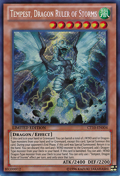 Tempest, Dragon Ruler of Storms [CT10-EN004] Secret Rare | Cracking-Singles